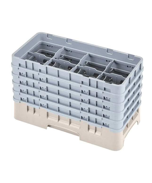 Giá Rửa Ly Camrack Cambro 17HS958184 - (5) Thanh Nối, 17 Ngăn, Màu Be