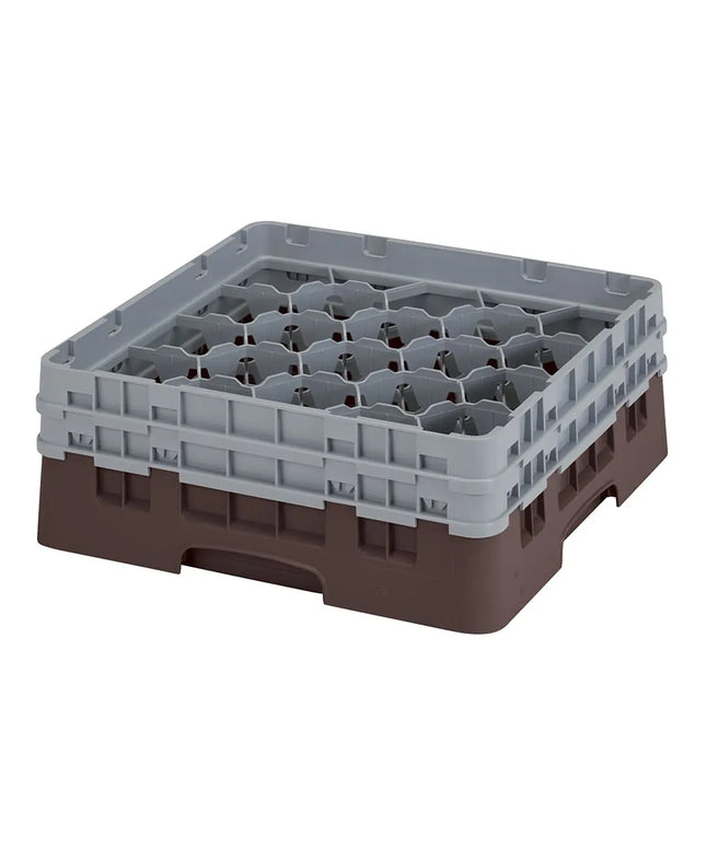 Giá Rửa Ly Camrack® Cambro 20S434167 20 Ngăn - (2) Thanh Nối Màu Xám, Nâu