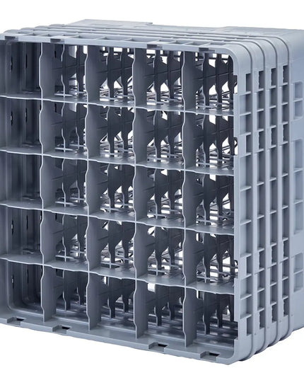 Giá Rửa Ly Camrack® Cambro 25S900151 25 Ngăn - (4) Thanh Nối, Xám Nhạt