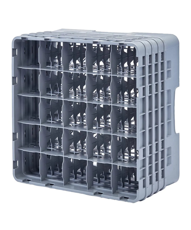 Giá Rửa Ly Camrack® Cambro 25S900151 25 Ngăn - (4) Thanh Nối, Xám Nhạt