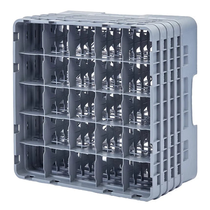 Giá Rửa Ly Camrack® Cambro 25S900151 25 Ngăn - (4) Thanh Nối, Xám Nhạt