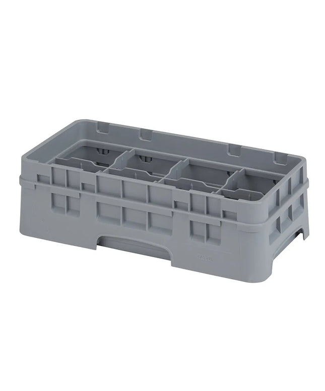 Giá Rửa Ly Camrack Cambro 8HS318151 Nửa Khay, 8 Ngăn, Có Thanh Nối, Xám Nhạt
