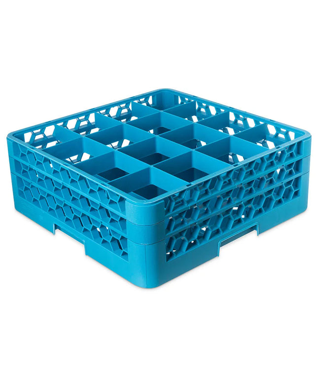 Giá Rửa Ly Carlisle OptiClean™ RG16-214 16 Ngăn - 2 Tầng Mở Rộng, Xanh Dương