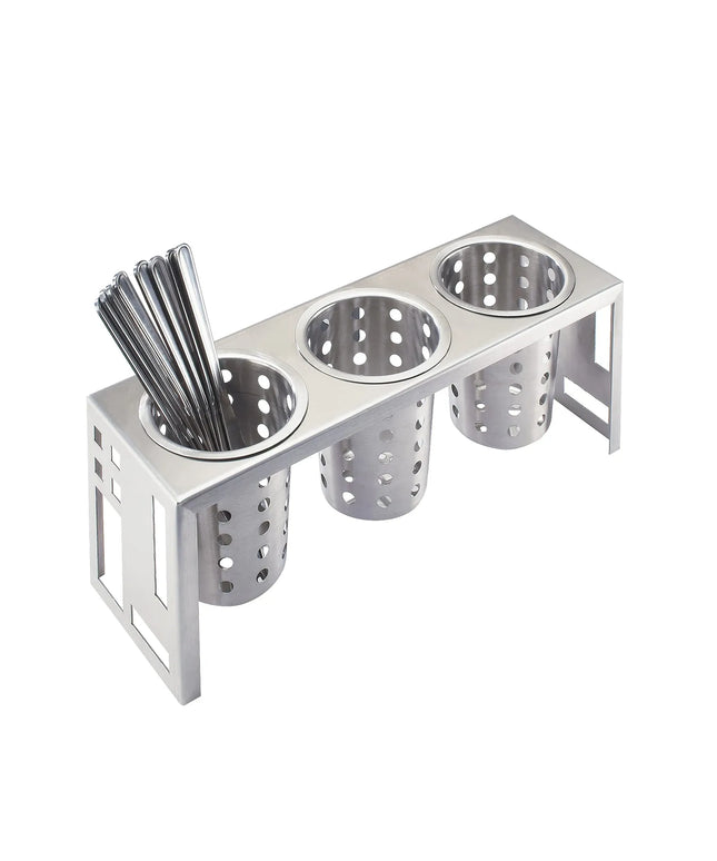 Giá Trưng Bày Dao Muỗng Nĩa Cal-Mil 1608-55 Vuông 40.6 x 13.3 x 15.2 cm Inox