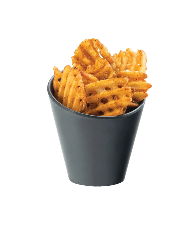Giỏ Đựng Khoai Tây Chiên Tròn Cal-Mil 3600-65M Melamine Đen Giả Đá Slate 10.8 cm