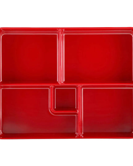 Hộp Cơm Bento Elite Global Solutions JW11852T-BR Karma 27.3 x 21.3 cm - Melamine, Đen/Đỏ