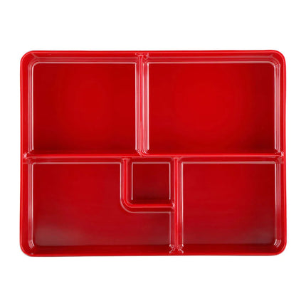 Hộp Cơm Bento Elite Global Solutions JW11852T-BR Karma 27.3 x 21.3 cm - Melamine, Đen/Đỏ