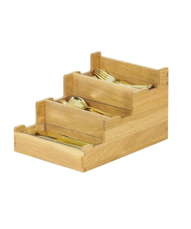 Hộp Đựng Dao Dĩa 3 Ngăn Cal-Mil 23186-21 30.5 x 25.4 cm - Gỗ Sồi