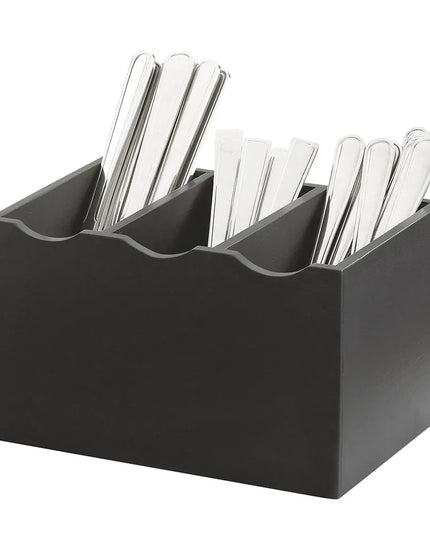 Hộp Đựng Dao Muỗng Nĩa 3 Ngăn Cal-Mil 1244-96, Tre Midnight Bamboo
