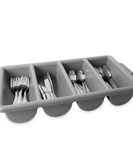 Hộp Đựng Dao Muỗng Nĩa 4 Ngăn Rubbermaid FG336200GRAY Nhựa Màu Xám