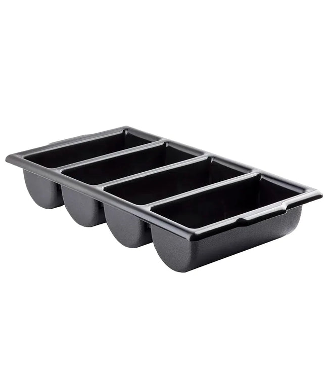 Hộp Đựng Dao Muỗng Nĩa 4 Ngăn Tablecraft 1524B Nhựa Màu Đen