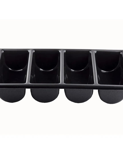 Hộp Đựng Dao Muỗng Nĩa 4 Ngăn Tablecraft 1524B Nhựa Màu Đen