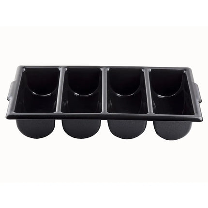 Hộp Đựng Dao Muỗng Nĩa 4 Ngăn Tablecraft 1524B Nhựa Màu Đen