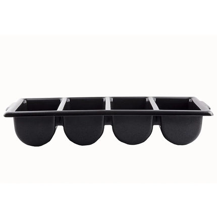 Hộp Đựng Dao Muỗng Nĩa 4 Ngăn Tablecraft 1524B Nhựa Màu Đen