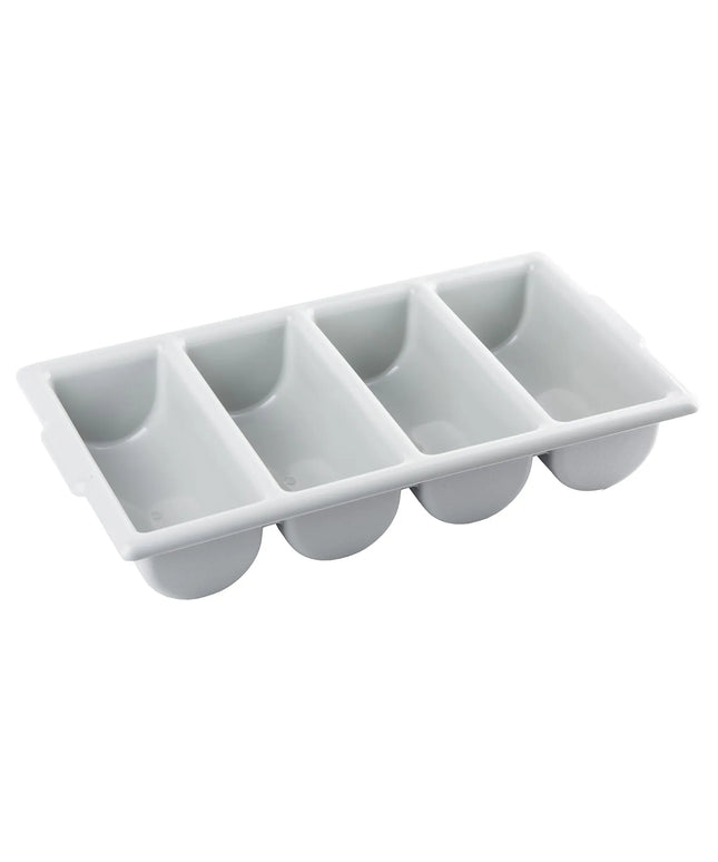 Hộp Đựng Dao Muỗng Nĩa 4 Ngăn Tablecraft 1524G Nhựa Màu Xám