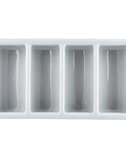 Hộp Đựng Dao Muỗng Nĩa 4 Ngăn Tablecraft 1524G Nhựa Màu Xám