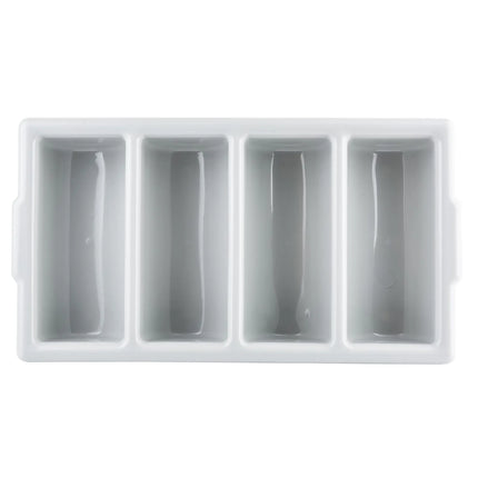 Hộp Đựng Dao Muỗng Nĩa 4 Ngăn Tablecraft 1524G Nhựa Màu Xám