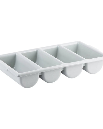 Hộp Đựng Dao Muỗng Nĩa 4 Ngăn Tablecraft 1524G Nhựa Màu Xám