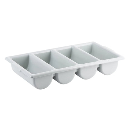 Hộp Đựng Dao Muỗng Nĩa 4 Ngăn Tablecraft 1524G Nhựa Màu Xám