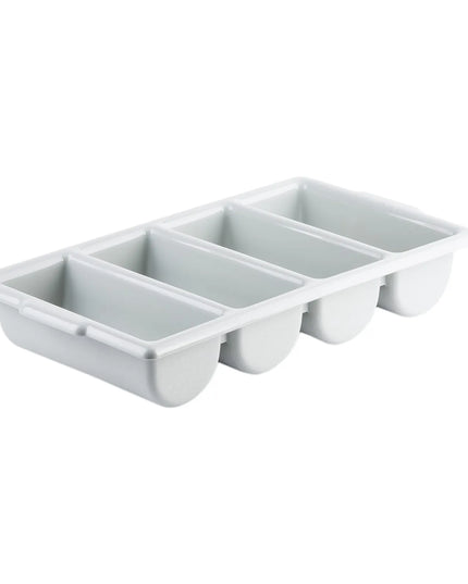 Hộp Đựng Dao Muỗng Nĩa 4 Ngăn Tablecraft 1524G Nhựa Màu Xám