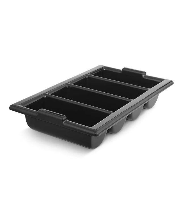 Hộp Đựng Dao Muỗng Nĩa 4 Ngăn Vollrath 1375-06 Nhựa Màu Đen