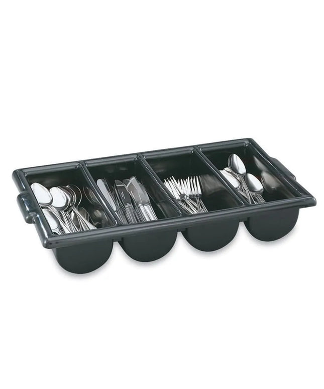 Hộp Đựng Dao Muỗng Nĩa 4 Ngăn Vollrath 52653 Nhựa Màu Đen