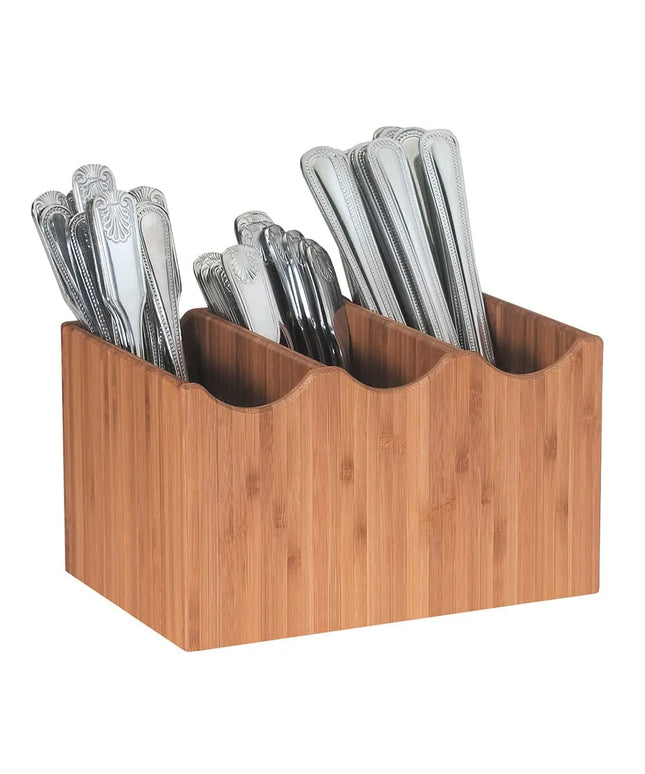 Hộp Đựng Dao Muỗng Nĩa Cal-Mil 1244 3 Ngăn Tre 21 x 14 x 12.1 cm