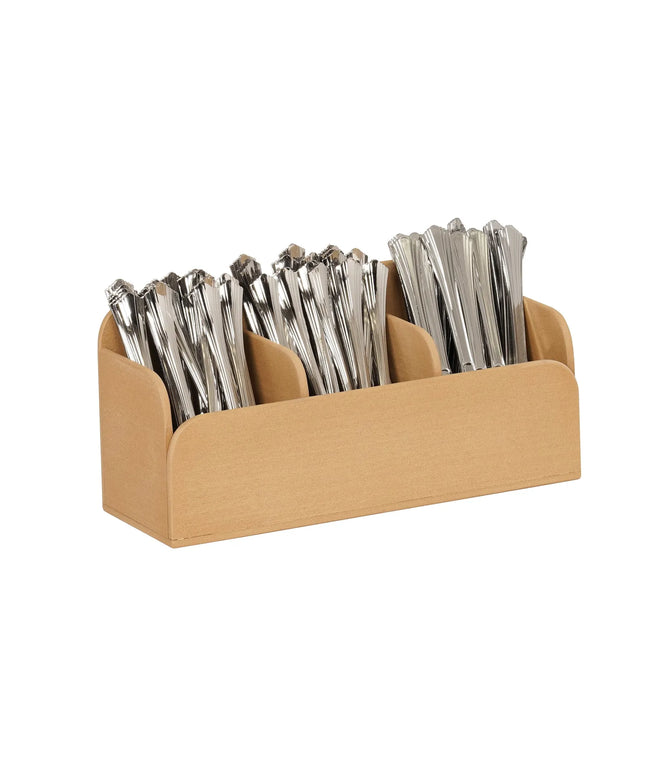 Hộp Đựng Dao Muỗng Nĩa Cal-Mil 22354-122 3 Ngăn 33 x 11.4 cm Vỏ Trấu Tái Chế