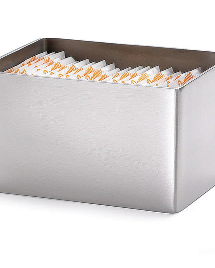 Hộp Đựng Đường Chữ Nhật Tablecraft 1157 Thép Không Gỉ Màu Bạc