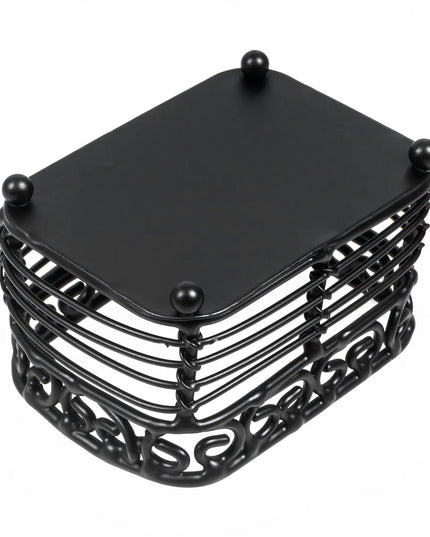 Hộp Đựng Đường Chữ Nhật Tablecraft BK256 Kim Loại Màu Đen