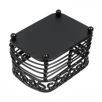 Hộp Đựng Đường Chữ Nhật Tablecraft BK256 Kim Loại Màu Đen