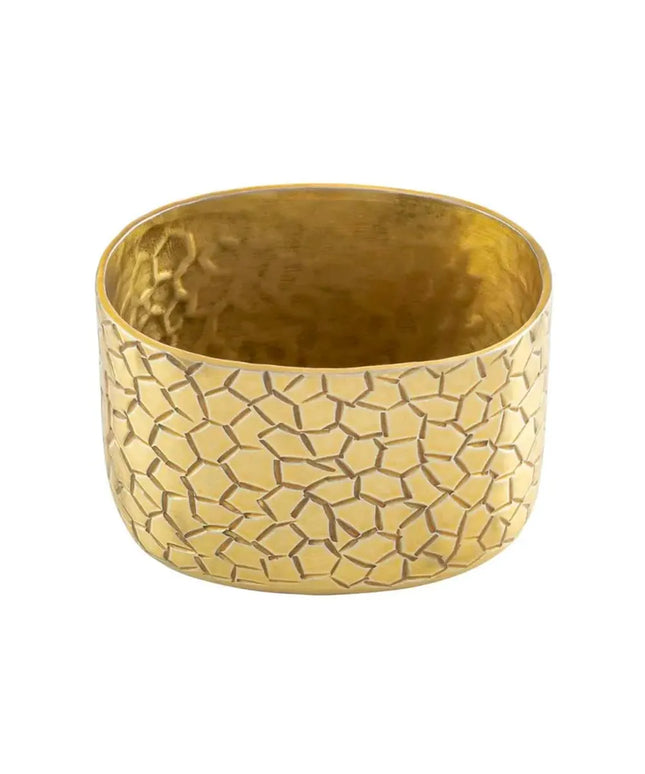 Hộp Đựng Đường Hình Bầu Dục Tablecraft 10742 Nhôm Màu Vàng