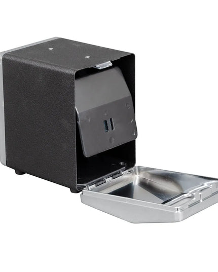 Hộp Đựng Khăn Ăn Để Bàn Vollrath 6509-06, 2 Mặt, Mặt Chrome, Đen