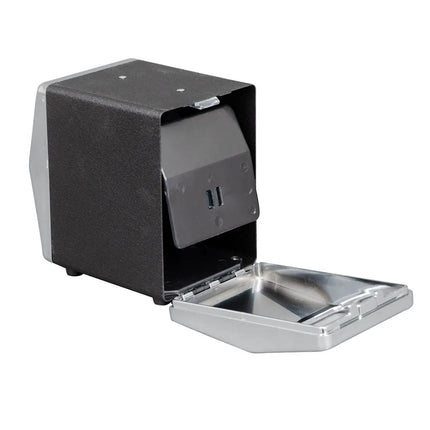 Hộp Đựng Khăn Ăn Để Bàn Vollrath 6509-06, 2 Mặt, Mặt Chrome, Đen