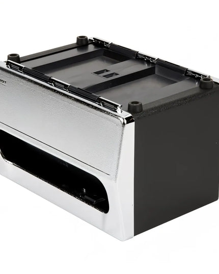 Hộp Đựng Khăn Ăn Để Bàn Vollrath 6515-06 Hai Mặt, Mặt Trước Mạ Chrome, Đen