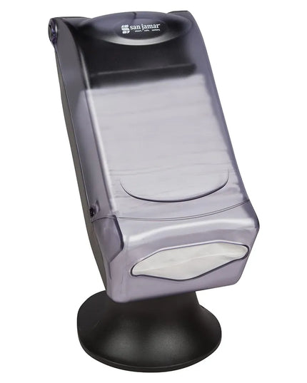 Hộp Đựng Khăn Ăn Fullfold Để Quầy San Jamar H5005SCL 450 Tờ, Đứng Độc Lập, Trong Suốt