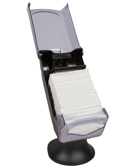 Hộp Đựng Khăn Ăn Fullfold Để Quầy San Jamar H5005SCL 450 Tờ, Đứng Độc Lập, Trong Suốt