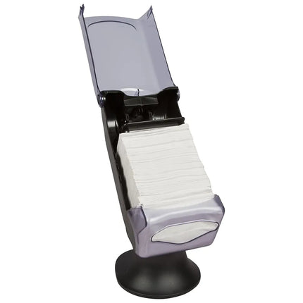 Hộp Đựng Khăn Ăn Fullfold Để Quầy San Jamar H5005SCL 450 Tờ, Đứng Độc Lập, Trong Suốt