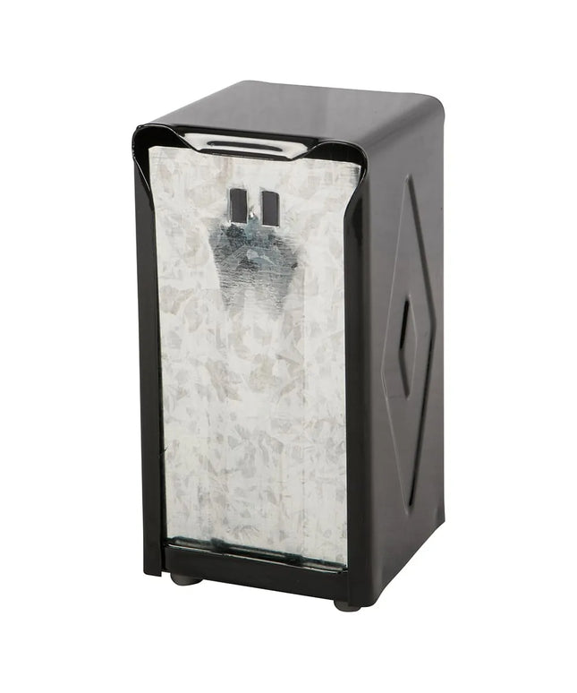 Hộp Đựng Khăn Ăn Gấp Cao San Jamar H900BK 150 Tờ, Để Bàn, 2 Mặt, Đen & Inox