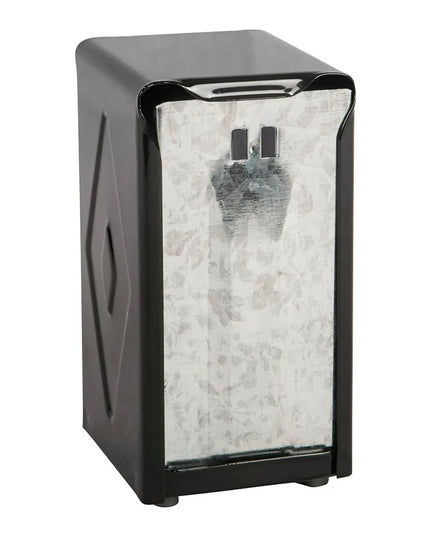Hộp Đựng Khăn Ăn Gấp Cao San Jamar H900BK 150 Tờ, Để Bàn, 2 Mặt, Đen & Inox