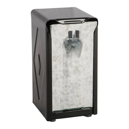 Hộp Đựng Khăn Ăn Gấp Cao San Jamar H900BK 150 Tờ, Để Bàn, 2 Mặt, Đen & Inox