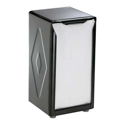 Hộp Đựng Khăn Ăn Gấp Cao San Jamar H900BK 150 Tờ, Để Bàn, 2 Mặt, Đen & Inox