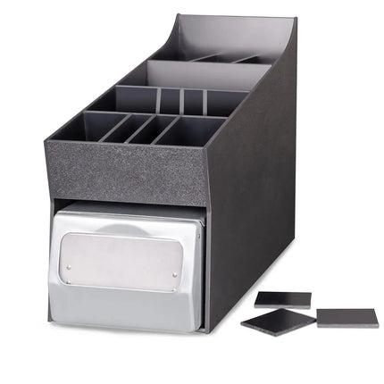 Hộp Đựng Khăn Ăn, Gia Vị & Ống Hút Dispense-Rite NLO-ADNH, Khăn Gấp Đầy, Đen