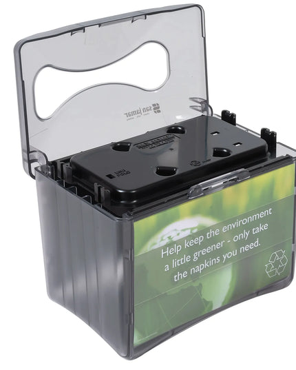 Hộp Đựng Khăn Ăn Mini/Gấp Đôi San Jamar H4004TBK 250 Tờ, Để Bàn, Có Khe Quảng Cáo, Black Pearl