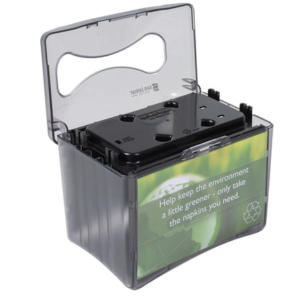 Hộp Đựng Khăn Ăn Mini/Gấp Đôi San Jamar H4004TBK 250 Tờ, Để Bàn, Có Khe Quảng Cáo, Black Pearl