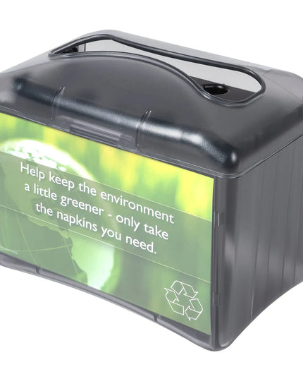 Hộp Đựng Khăn Ăn Mini/Gấp Đôi San Jamar H4004TBK 250 Tờ, Để Bàn, Có Khe Quảng Cáo, Black Pearl