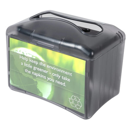 Hộp Đựng Khăn Ăn Mini/Gấp Đôi San Jamar H4004TBK 250 Tờ, Để Bàn, Có Khe Quảng Cáo, Black Pearl