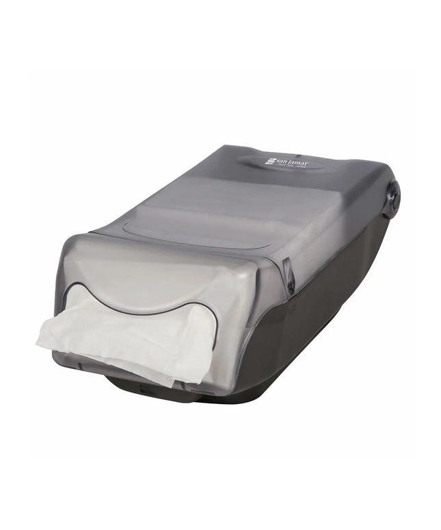 Hộp Đựng Khăn Ăn Mini Gấp Đôi San Jamar H5004CL 500 Tờ, Để Quầy, Trong Suốt