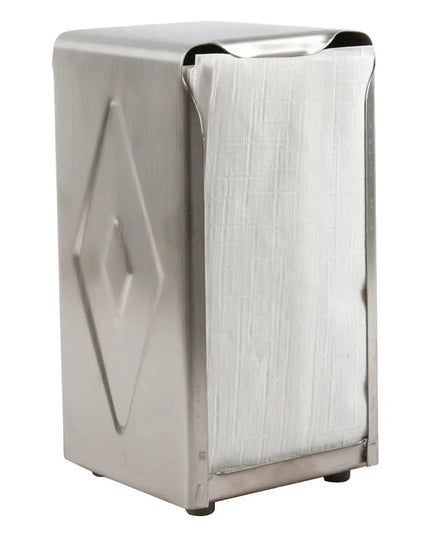 Hộp Đựng Khăn Ăn Tallfold Để Bàn San Jamar H900X 150 Tờ, Hai Mặt, Inox