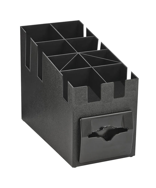 Hộp Đựng Khăn Ăn Vollrath CTNCLS-06 100 Tờ, Kèm Ngăn Ly, Nắp & Ống Hút, 22.9 x 38.6 cm, Nhựa, Đen
